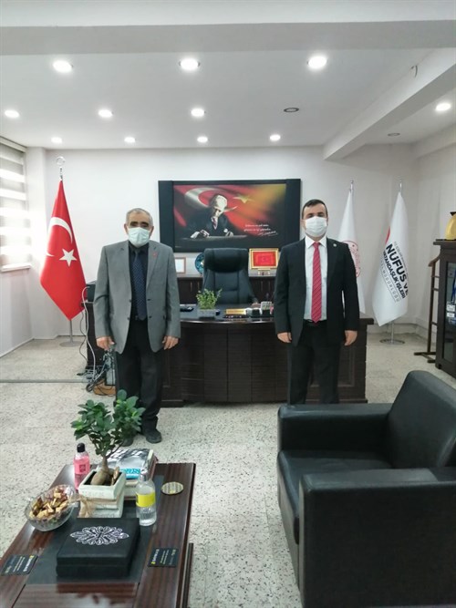 Afyonkarahisar Muharip Gaziler Derneği Temsilcisi Sn.Yusuf Aytaç HÜRKAL' ın İl Nüfus Müdürümüzü Ziyaretleri