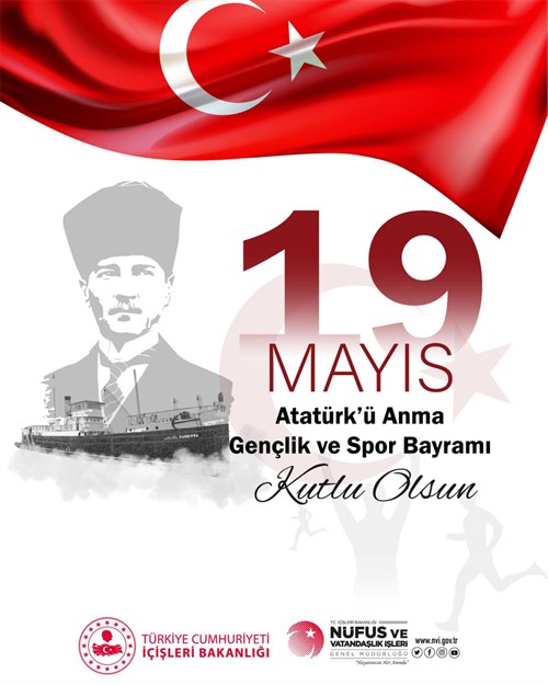 19 Mayıs Atatürk'ü Anma , Gençlik ve Spor Bayramı 