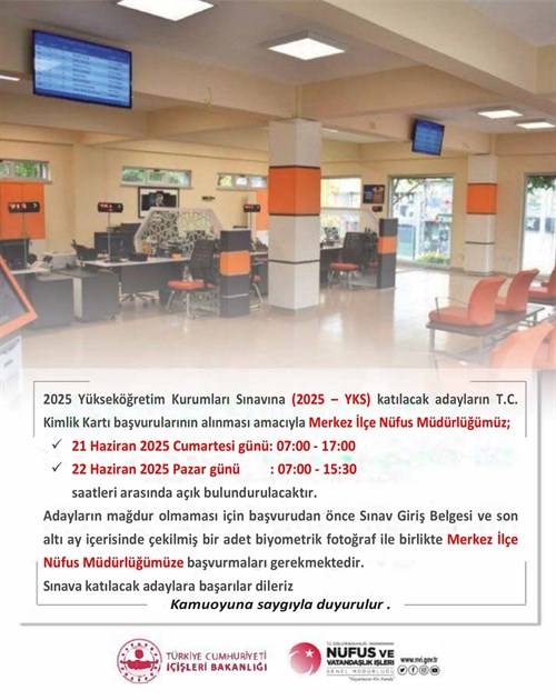2025 yılı YKS ye girecek tüm adaylarımıza başarılar dileriz.