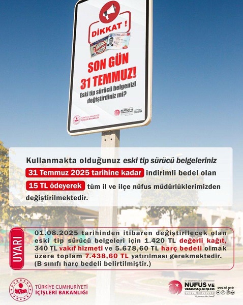 Eski Tip Sürücü Belgenizi Değiştirmeniz İçin Son 3️⃣0️⃣ Gün❗️❗️❗️